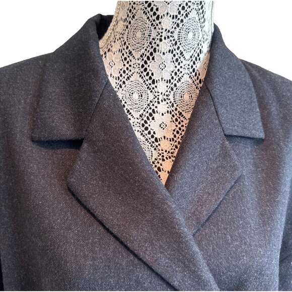 studio JAX double breasted 100 % wool jacket black, lined, size 20 W - Picture 6 of 13